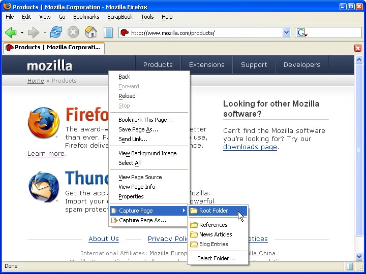 Скриншот 3 программы ScrapBook
