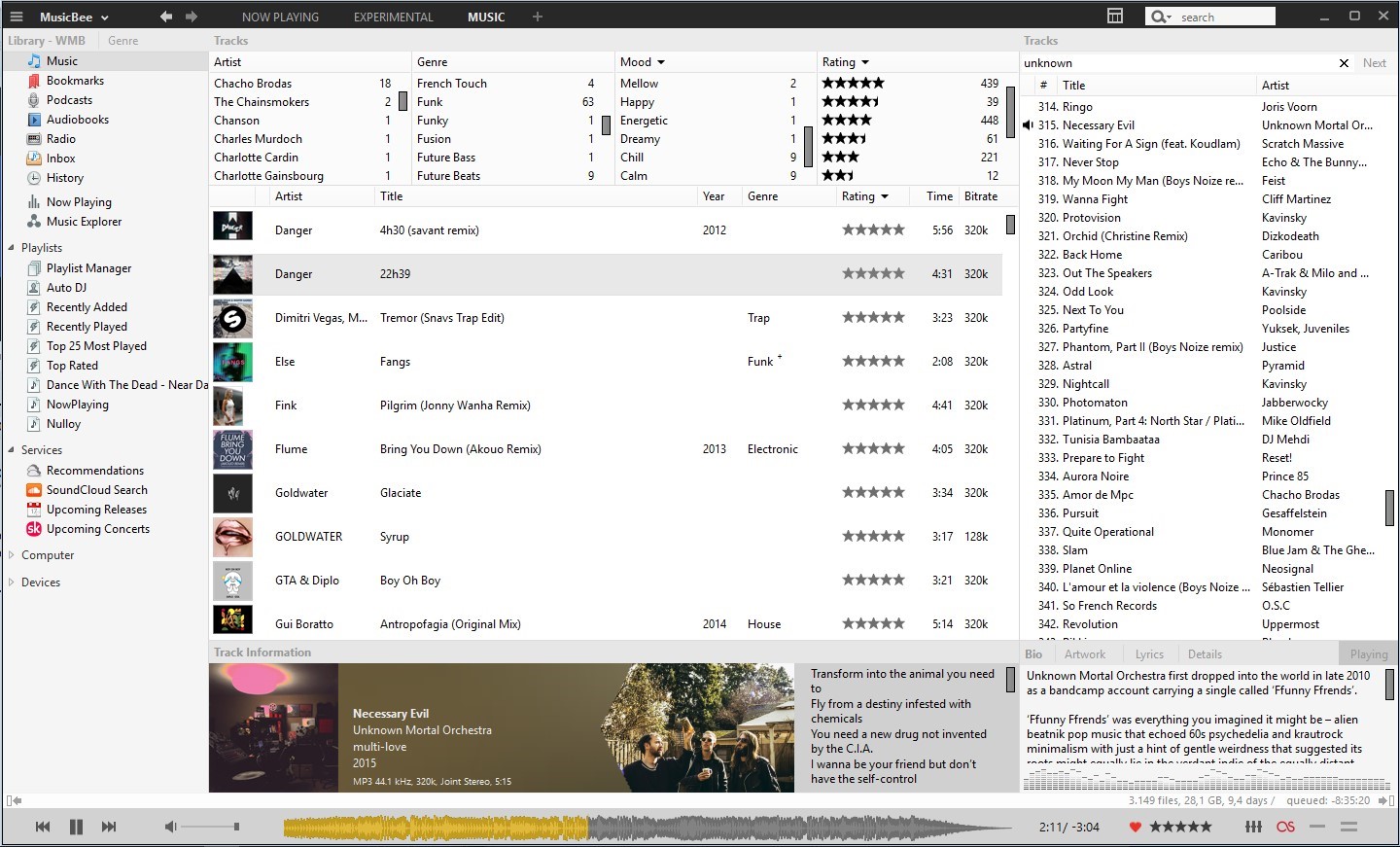 Скриншот 4 программы MusicBee