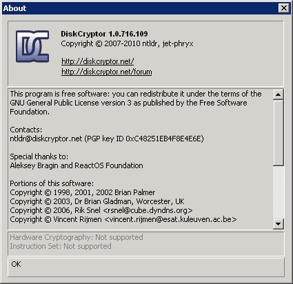 Скриншот 4 программы DiskCryptor