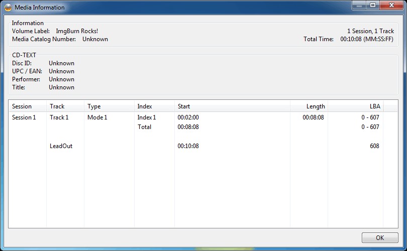 Скриншот 3 программы ImgBurn