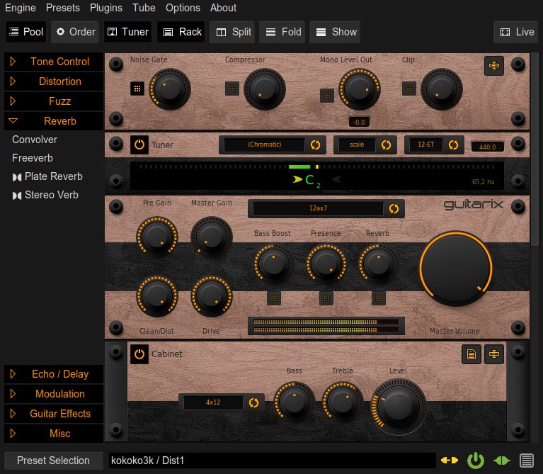 Скриншот 3 программы Guitarix
