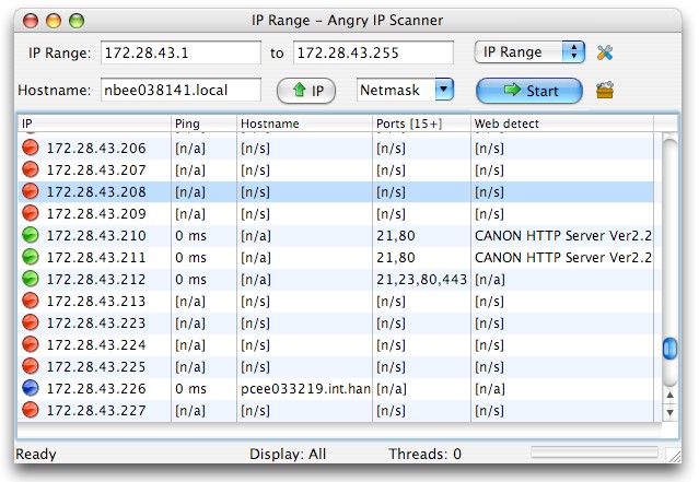 Скриншот 2 программы Angry IP Scanner