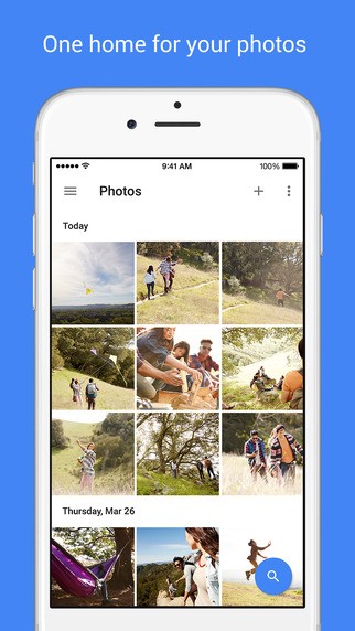Скриншот 1 программы Google Photos