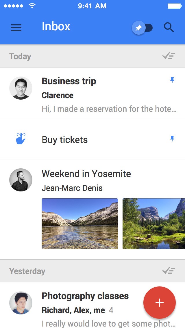 Скриншот 1 программы Inbox by Gmail