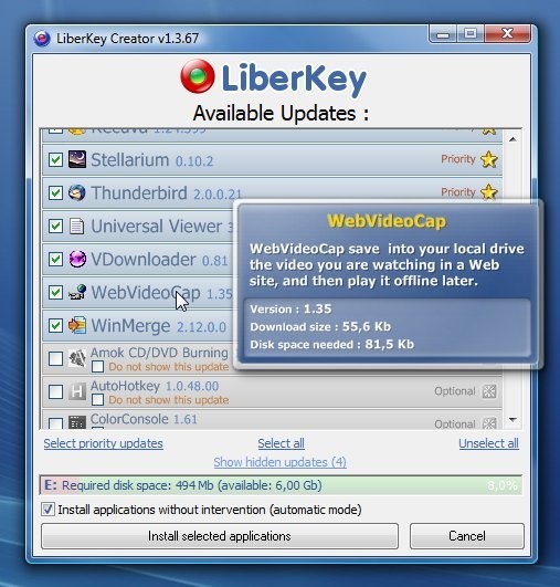 Скриншот 2 программы LiberKey