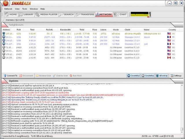 Скриншот 3 программы Shareaza