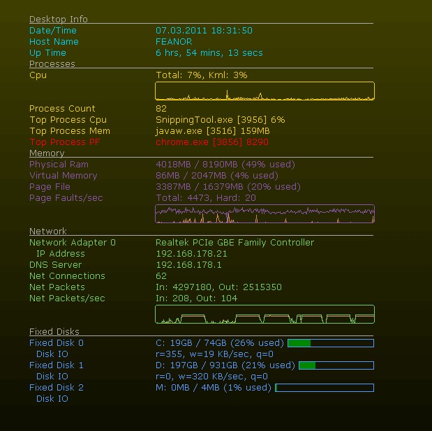 Скриншот 2 программы Desktop Info