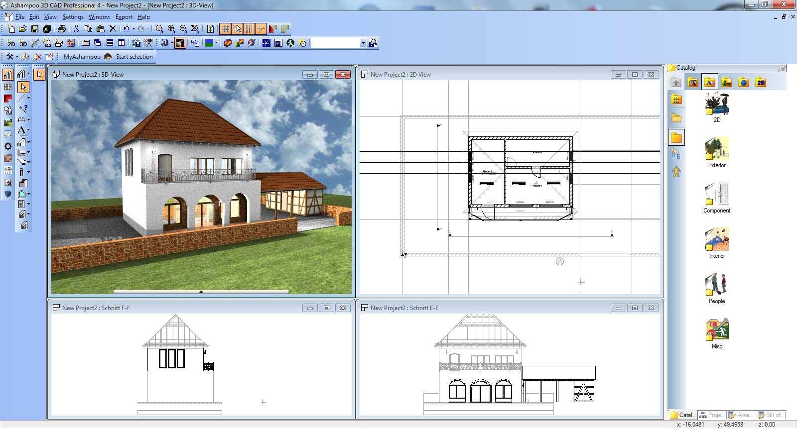Скриншот 1 программы Ashampoo 3D CAD Professional