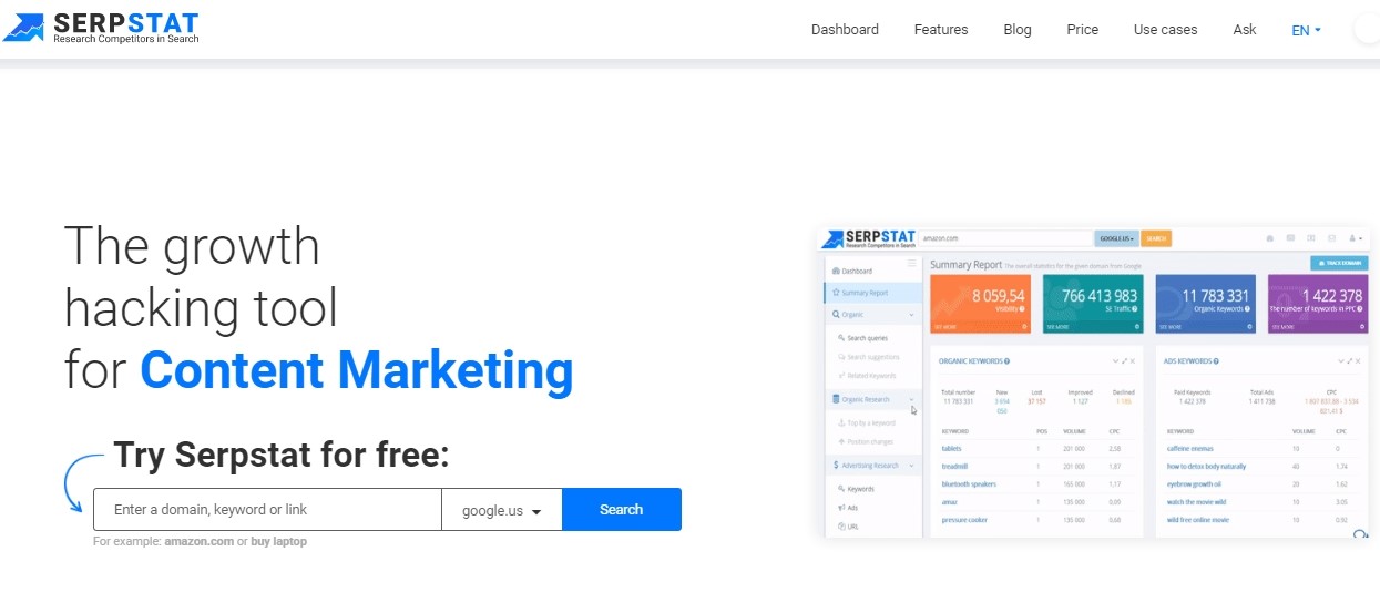 Скриншот 3 программы Serpstat