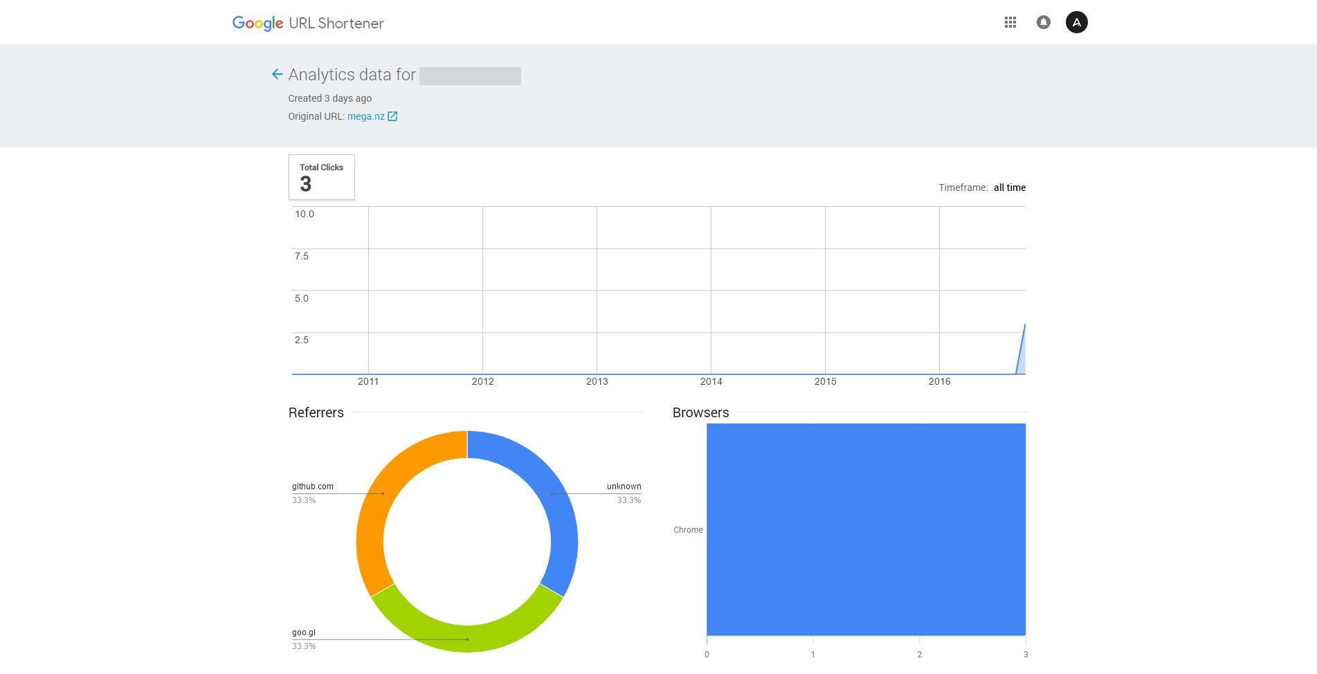 Скриншот 1 программы Google URL Shortener