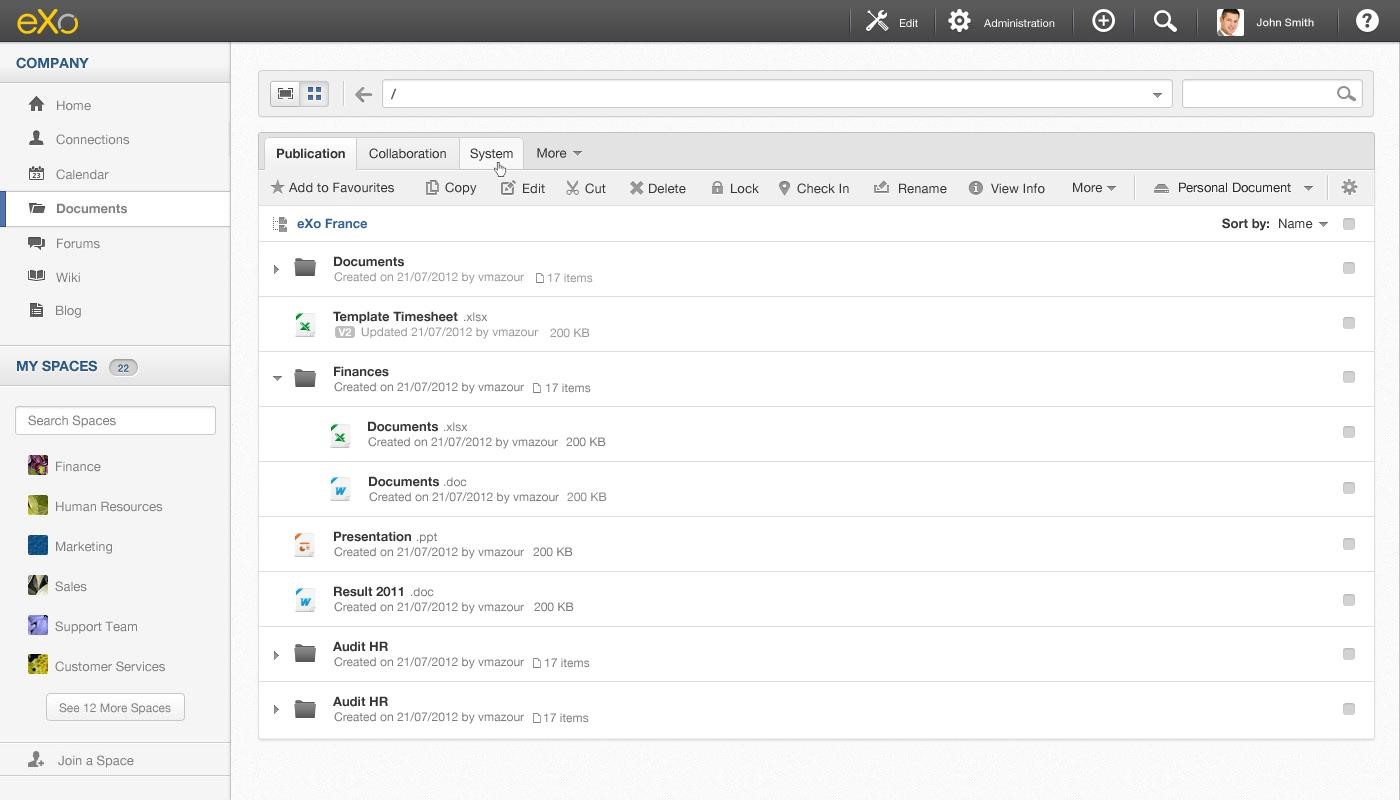 Скриншот 3 программы eXo Platform