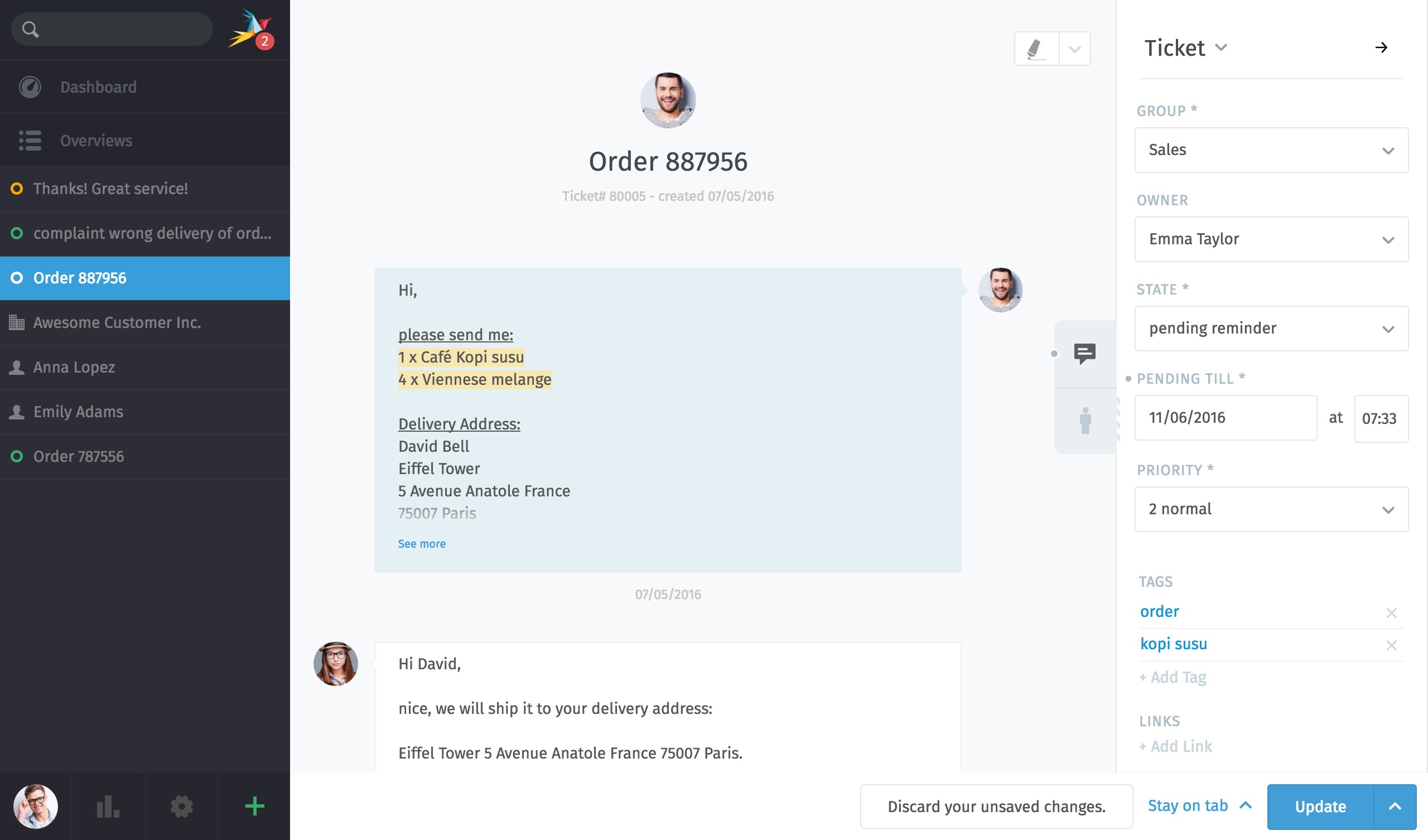 Скриншот 4 программы Zammad