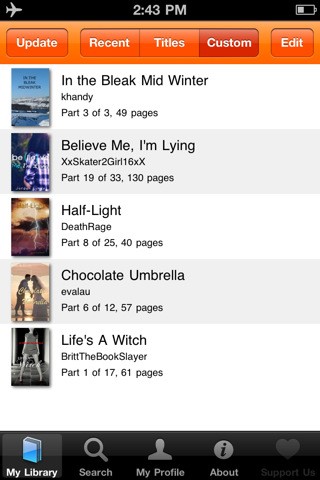 Скриншот 2 программы Wattpad