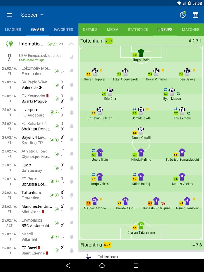 Скриншот 5 программы SofaScore live score