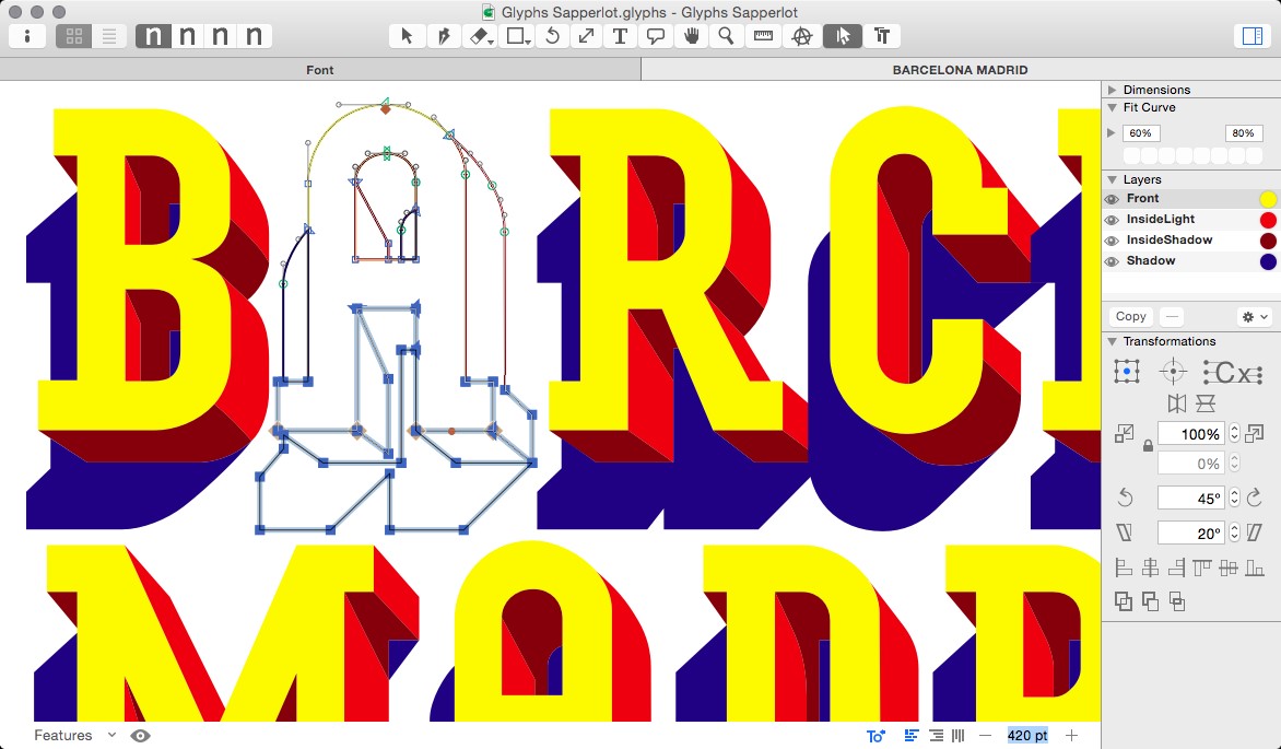 Скриншот 2 программы Glyphs