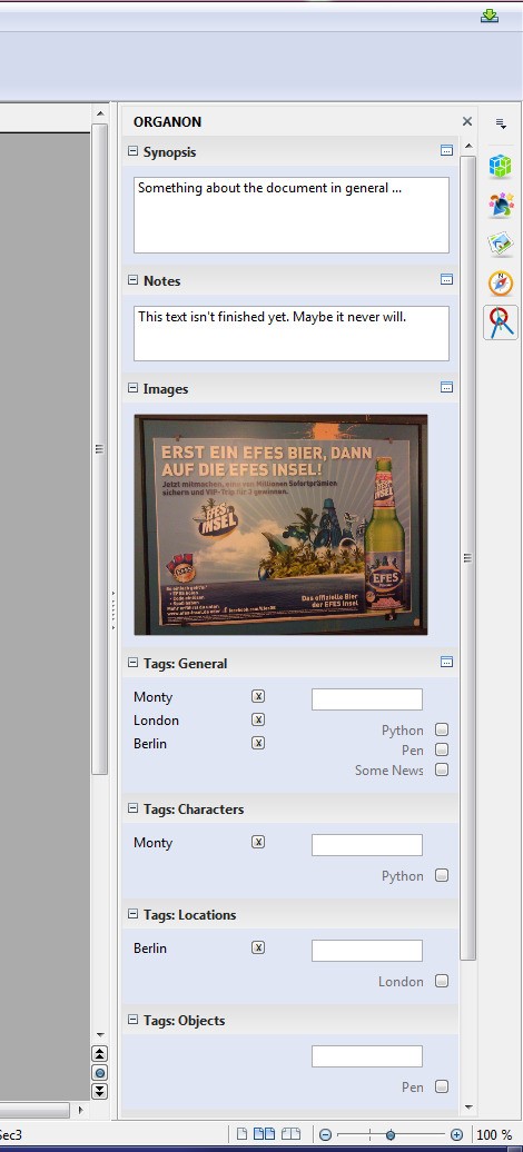 Скриншот 2 программы Organon