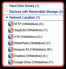 Скриншот 1 программы WebDrive