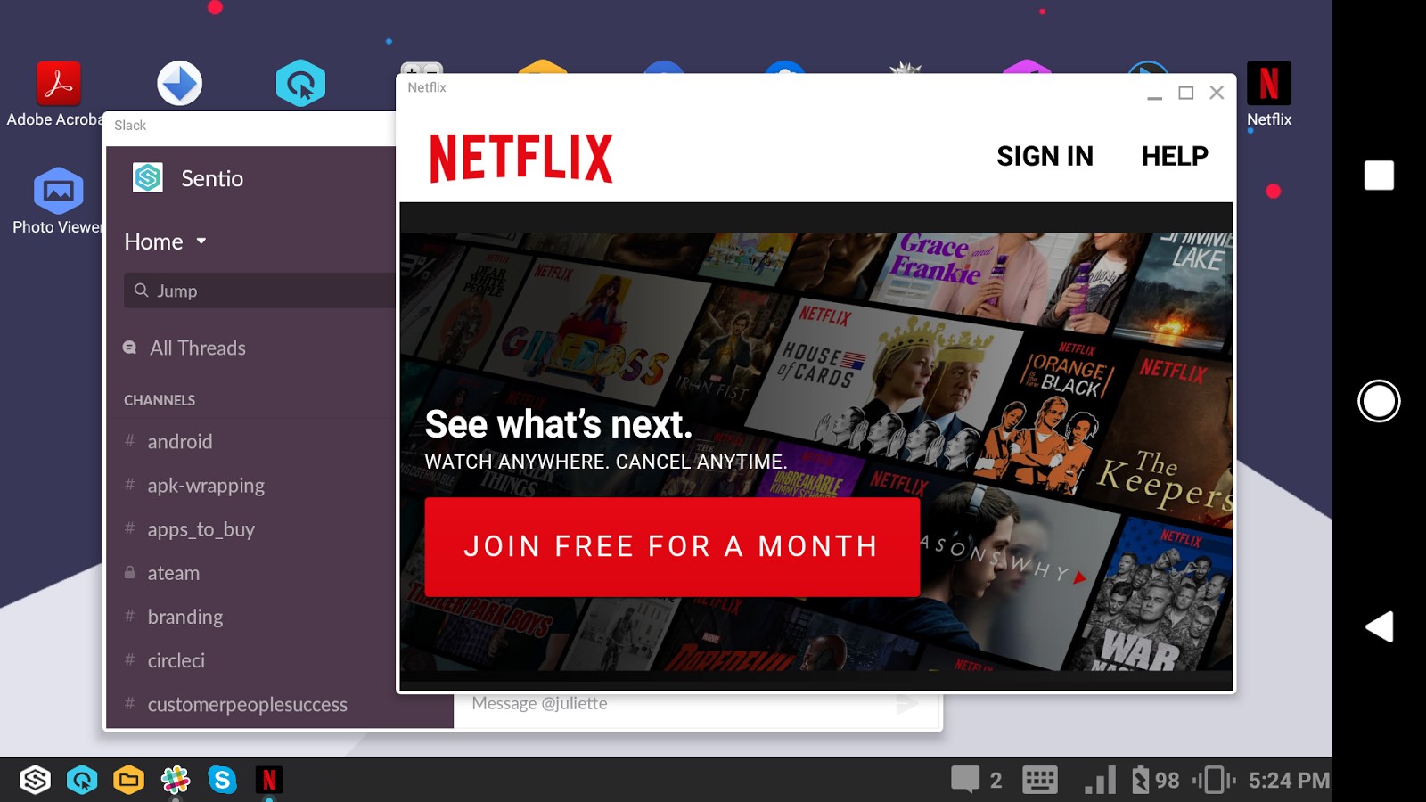Скриншот 5 программы Sentio Desktop