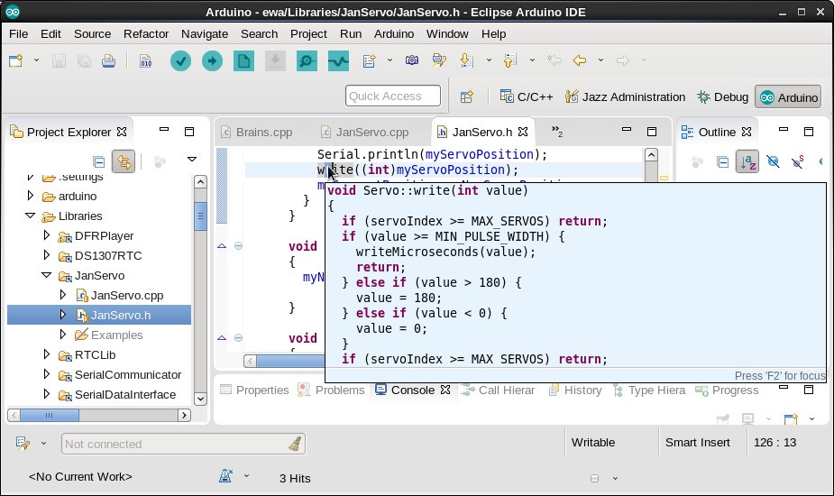 Скриншот 1 программы Arduino Eclipse plugin