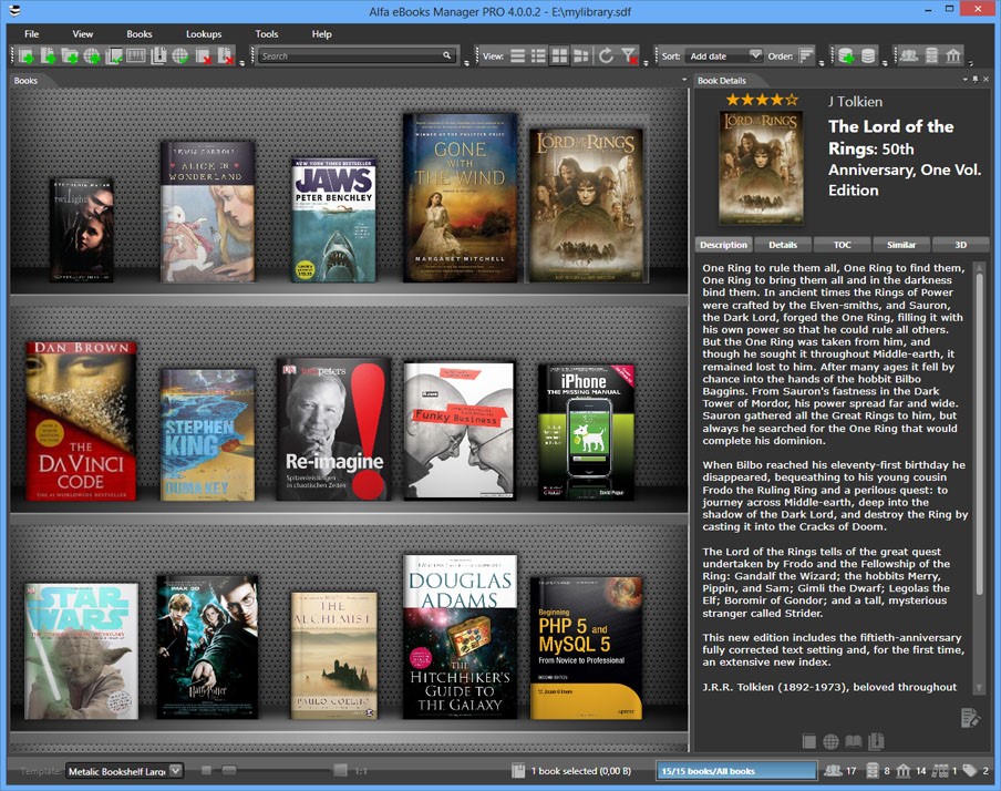 Скриншот 5 программы Alfa eBooks Manager