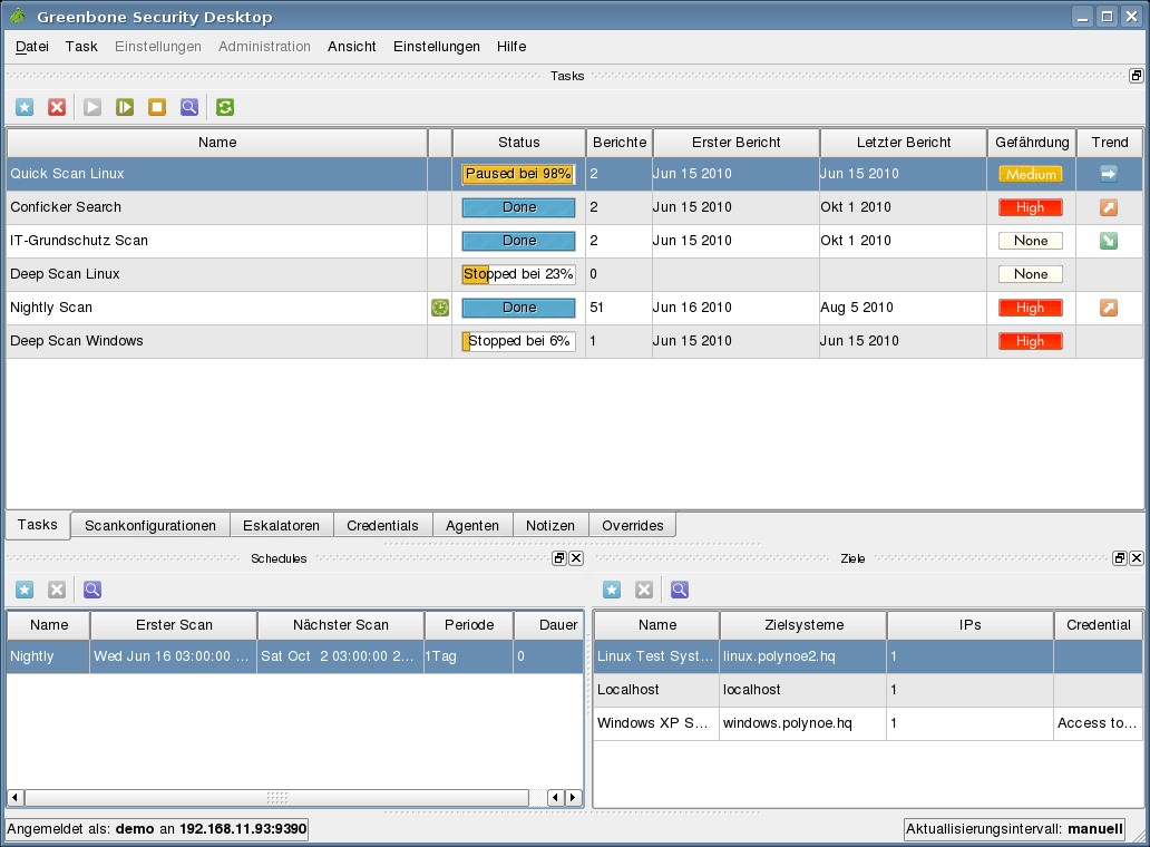 Скриншот 2 программы OpenVAS