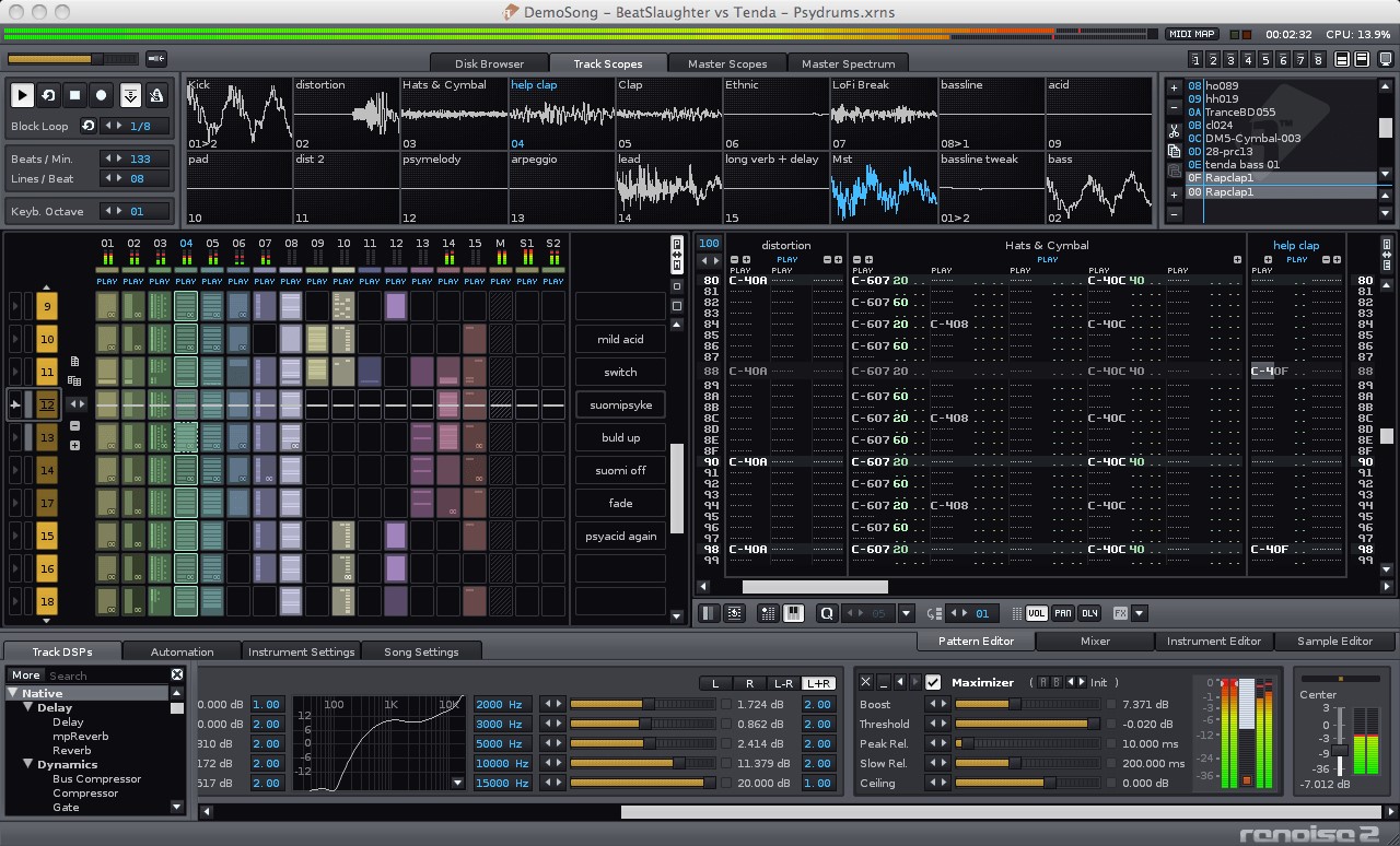 Скриншот 2 программы Renoise
