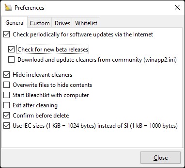Скриншот 2 программы BleachBit