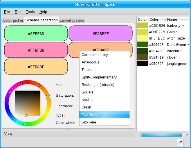 Скриншот 3 программы gpick