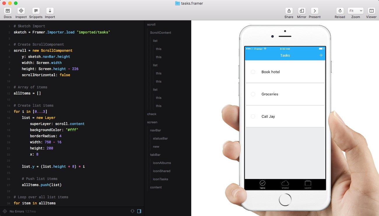 Скриншот 1 программы Framer