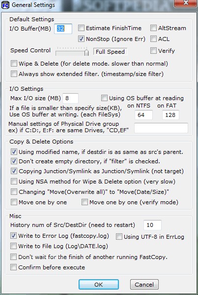 Скриншот 1 программы FastCopy
