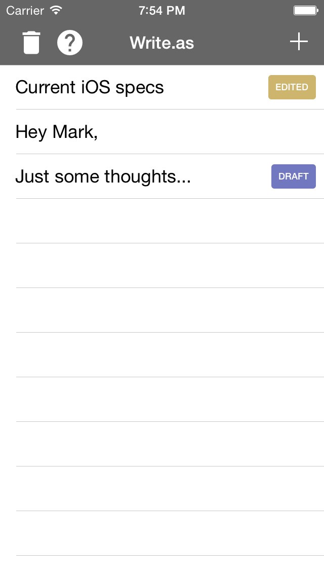 Скриншот 4 программы Write.as