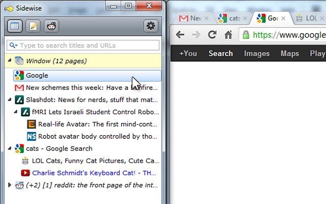 Скриншот 2 программы Sidewise Tree Style Tabs