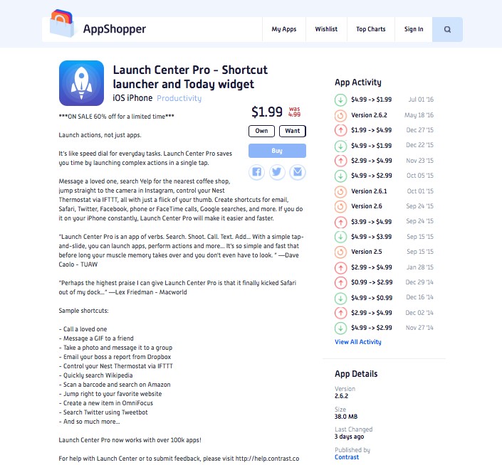 Скриншот 2 программы AppShopper