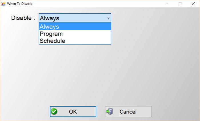 Скриншот 4 программы Simple Disable Key