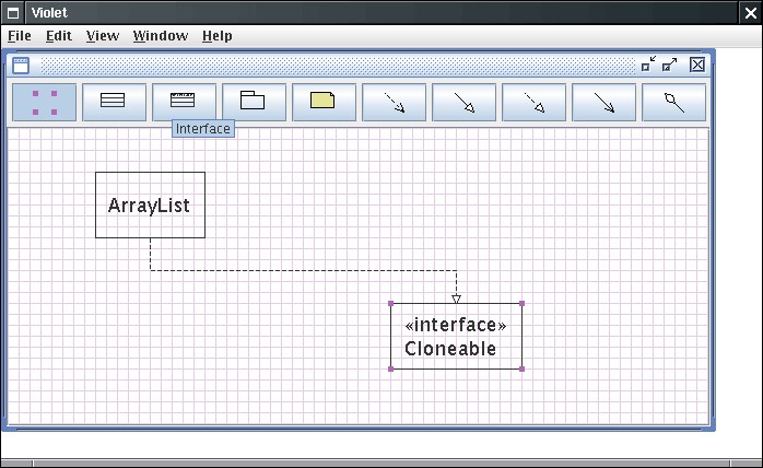 Скриншот 1 программы Violet UML Editor