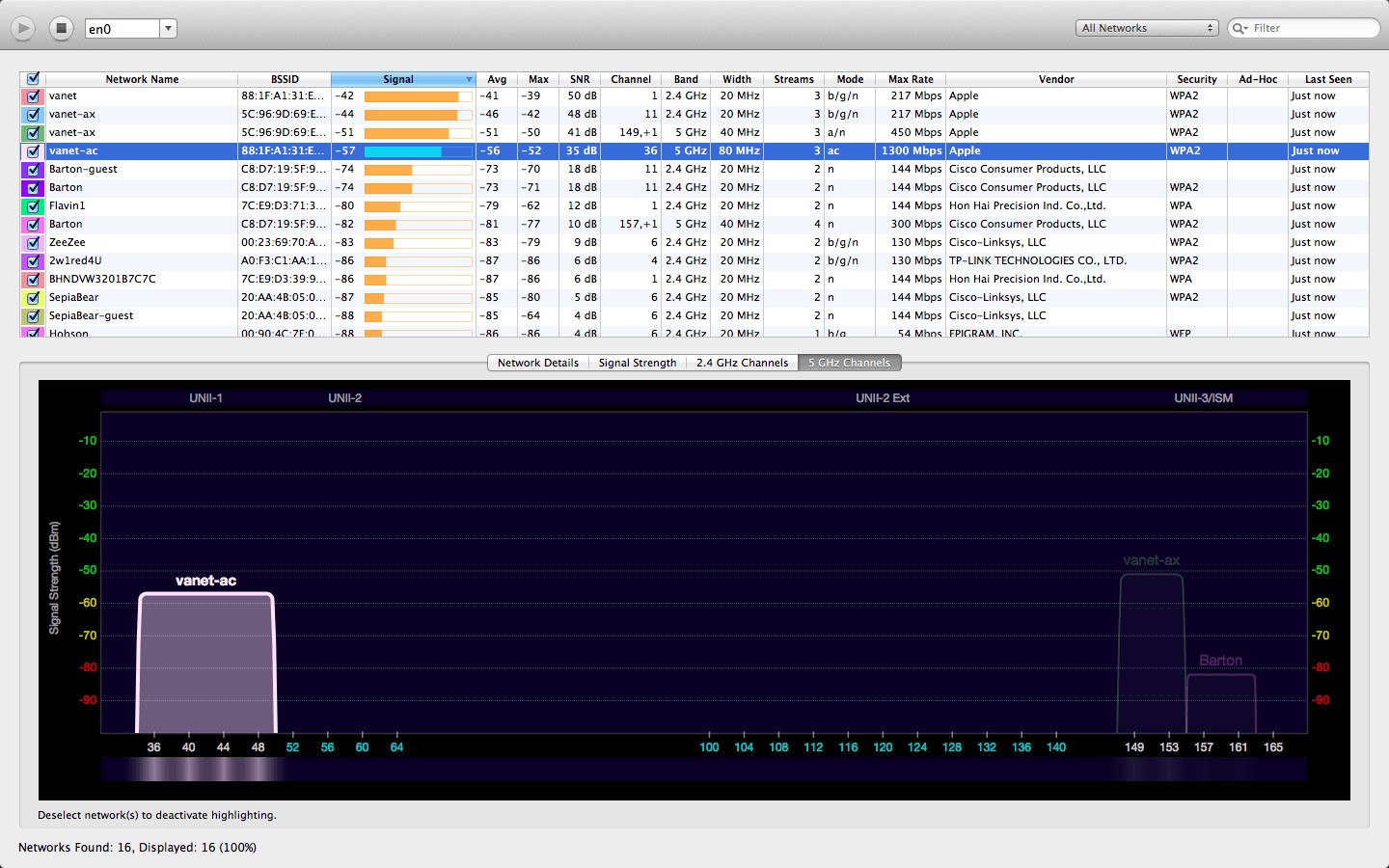 Скриншот 4 программы WiFi Explorer