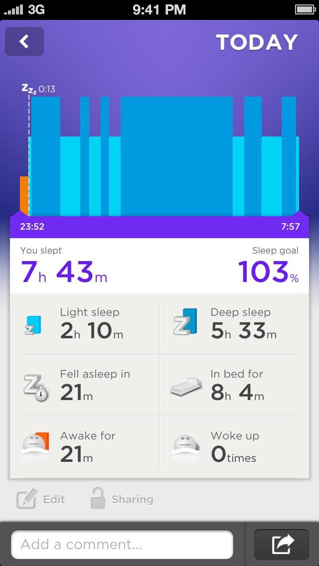 Скриншот 2 программы UP by Jawbone