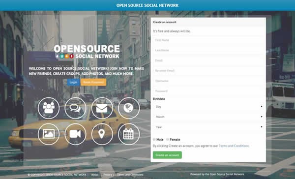 Скриншот 4 программы Open Source Social Network ( OSSN )