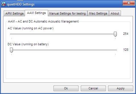 Скриншот 4 программы quietHDD