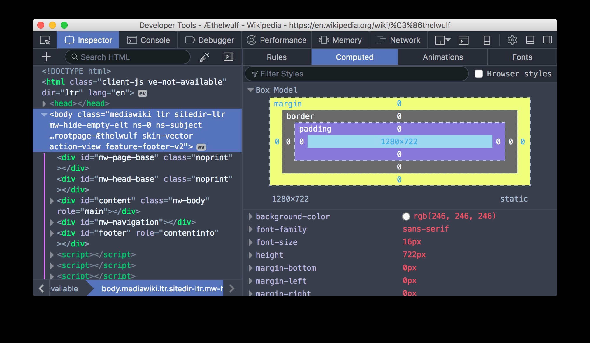 Скриншот 1 программы Firefox Developer Tools