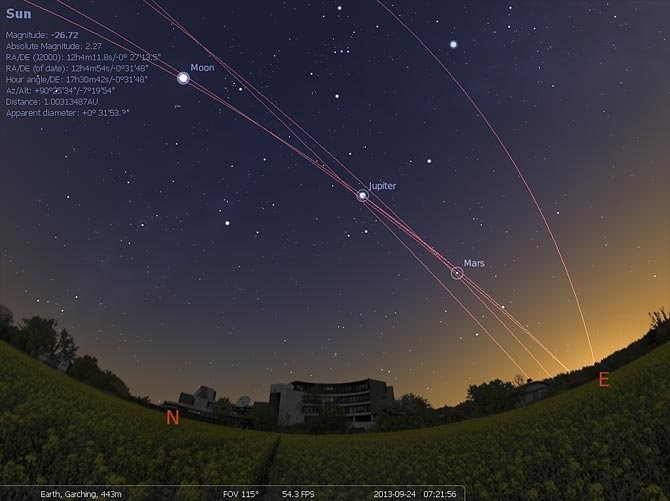 Скриншот 1 программы Stellarium