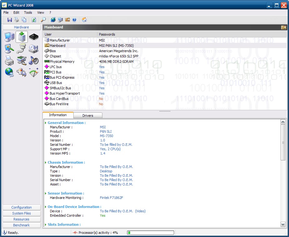 Скриншот 3 программы PC Wizard