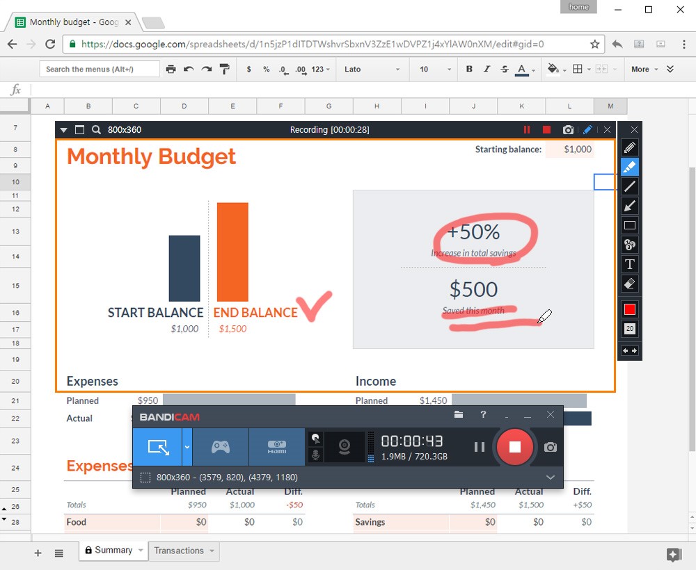 Скриншот 4 программы Bandicam Screen Recorder