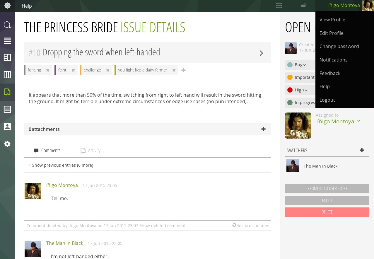 Скриншот 2 программы Taiga.io