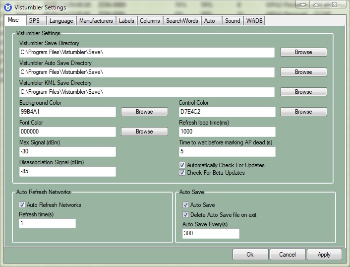 Скриншот 3 программы Vistumbler