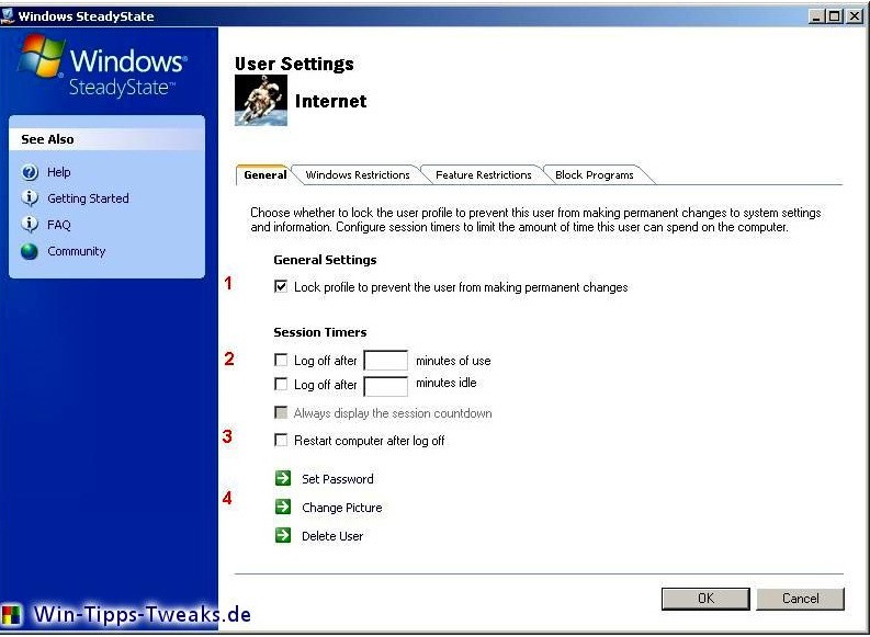Скриншот 4 программы Windows SteadyState