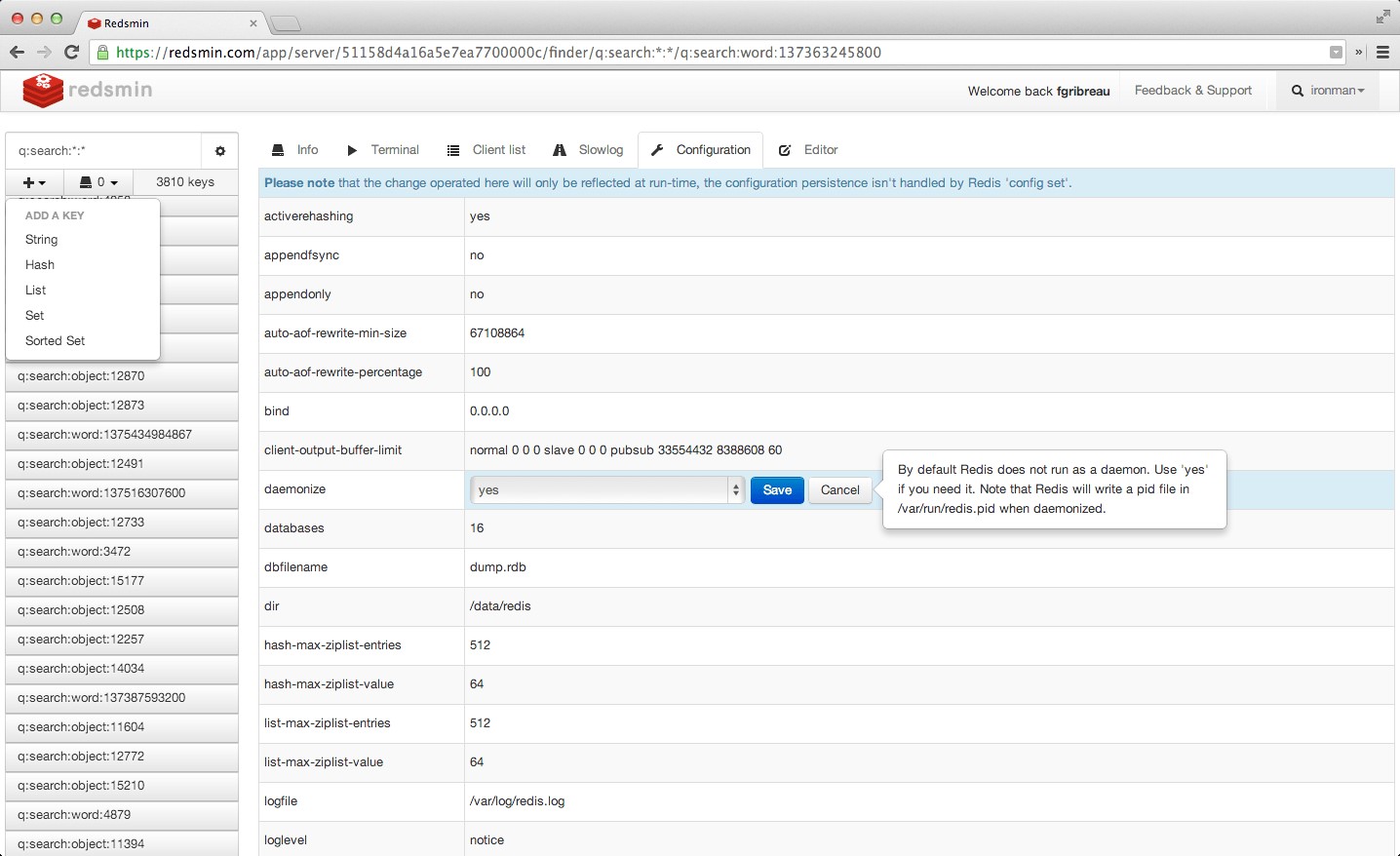 Скриншот 1 программы Redsmin