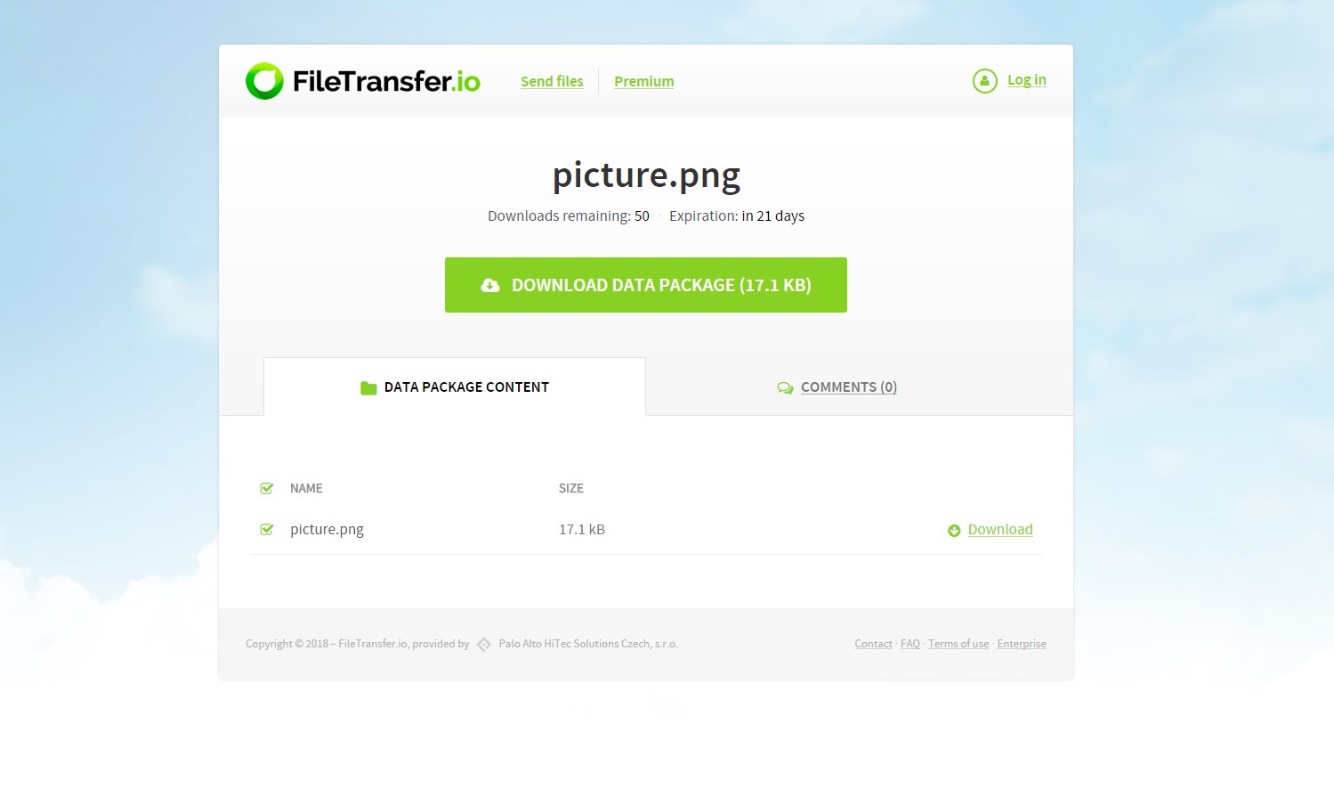 Скриншот 5 программы FileTransfer.io