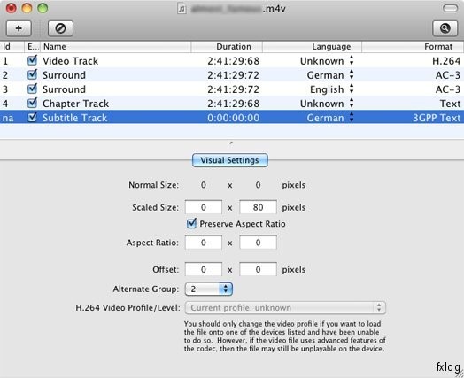 Gui 4. Mp4box gui. Subler.