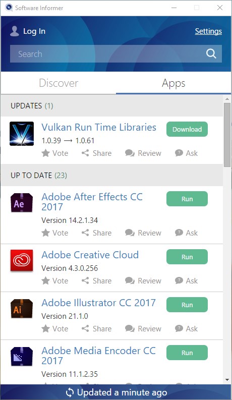 Скриншот 2 программы Software Informer